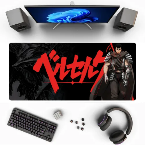 Mouse Pad gamer Berserk rojo
