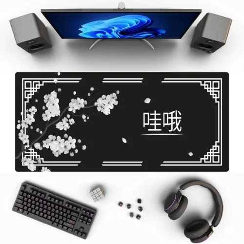 Mouse Pad Cerezos gris - Imagen 2