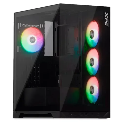Chasis XPG Mid Tower INVADER X Black Fan+Riser