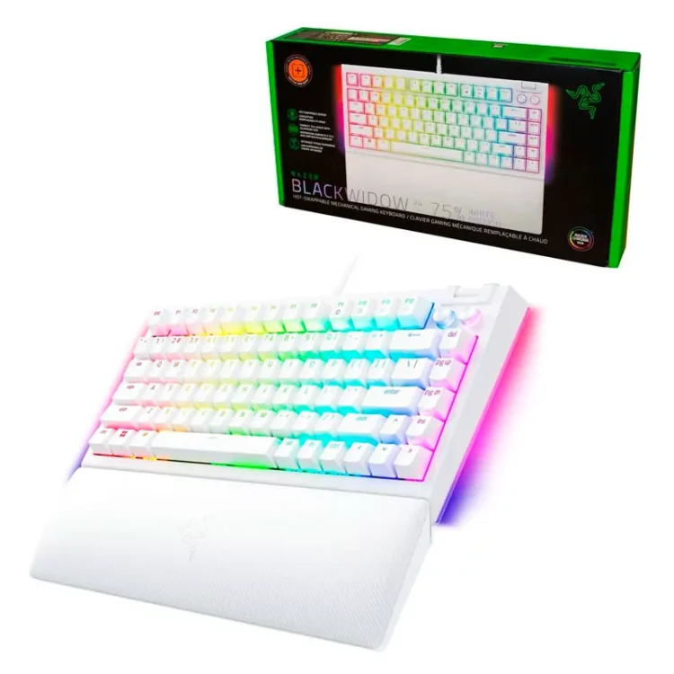 Teclado Gamer Razer Blackwidow V4 75% White