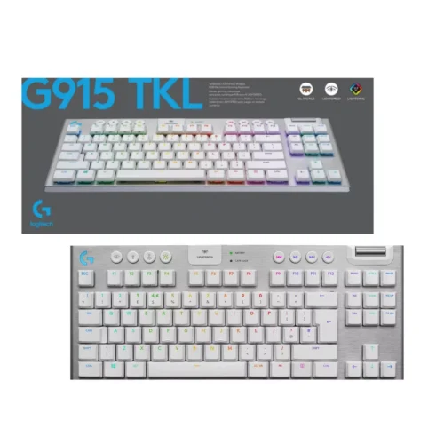 Teclado Mecanico Logitech G915 Tkl Wireless Rgb White - Imagen 3