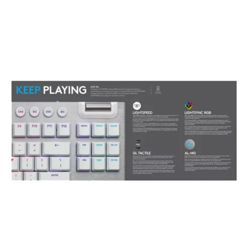 Teclado Mecanico Logitech G915 Tkl Wireless Rgb White - Imagen 2