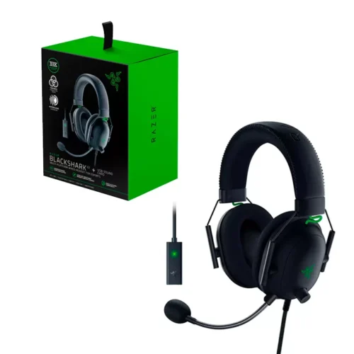 THX 7.1 sonido envolvente Proporciona un audio real líder en la industria para la inmersión en el juego, lo que proporciona información de audio espacial precisa más allá de las señales direccionales de sonido envolvente 7.1 estándar Controladores de sonido TriForce Titanium de 1.97 pulgadas de gama alta Equipado con controladores en vanguardia de 1.97 pulgadas divididos en 3 partes para afinar agudos, medios y bajos por separado Comodidad durante todo el día Almohadillas ovaladas con gel de refrigeración que evitan el sobrecalentamiento y la acumulación de presión en las orejas Micrófono cardioide desmontable Razer Hyperclear Sintonizado para tener un área de recogida de voz más centrada, saca el máximo provecho del micrófono con opciones avanzadas de ajuste de voz por medio de Razer Synapse 3 Compatibilidad El potenciador de audio DAC se conecta a través del conector USB. Audio espacial THX disponible en Windows 10 de 64 bits solamente CODE 2DR73