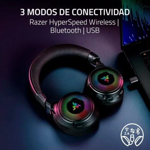 Diadema Gamer Razer Kraken V4 Wireless, BT, USB-C - Imagen 4