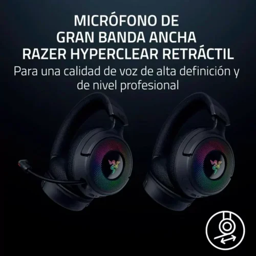 Diadema Gamer Razer Kraken V4 Wireless, BT, USB-C - Imagen 5