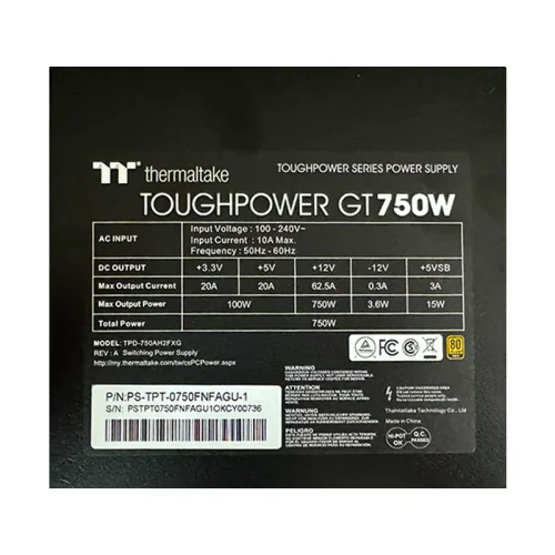 Fuente Thermaltake Toughpower GT 750W Gold Modular - Imagen 5
