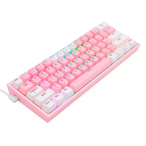 Teclado Mecánico Redragon K616 RGB FIZZ PRO Pink White USB-C / BT / Inalámbrico - Imagen 4