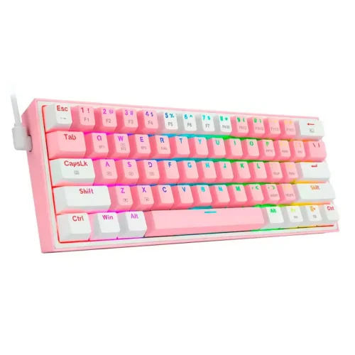 Teclado Mecánico Redragon K616 RGB FIZZ PRO Pink White USB-C / BT / Inalámbrico - Imagen 3
