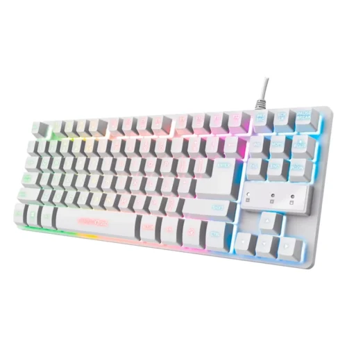 Teclado Trust Tkl Gxt 833W Thado White Rgb - Imagen 5