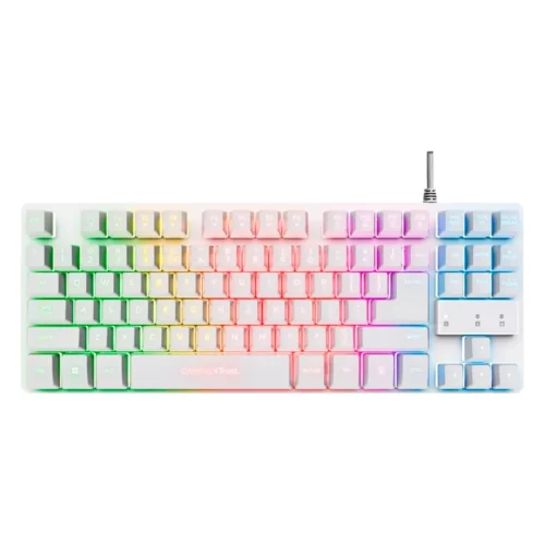 Teclado Trust Tkl Gxt 833W Thado White Rgb - Imagen 3