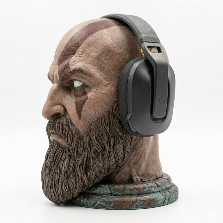 Base head set cabeza kratos